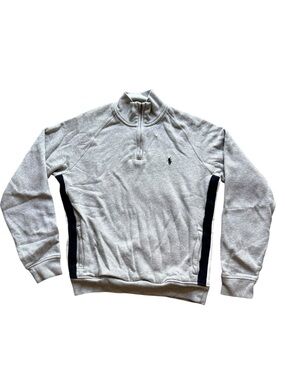 Polo by Ralph Lauren Men’s Light Gray Quarter-Zip Fleece Sweatshirt sz Med
